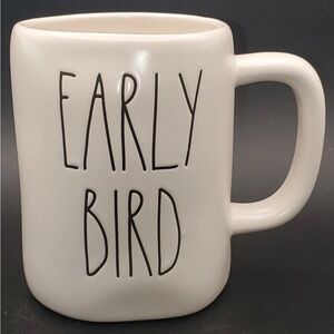 RAE DUNN Artisan Collection Double Sided EARLY BIRD Chicken Coffee Tea Mug